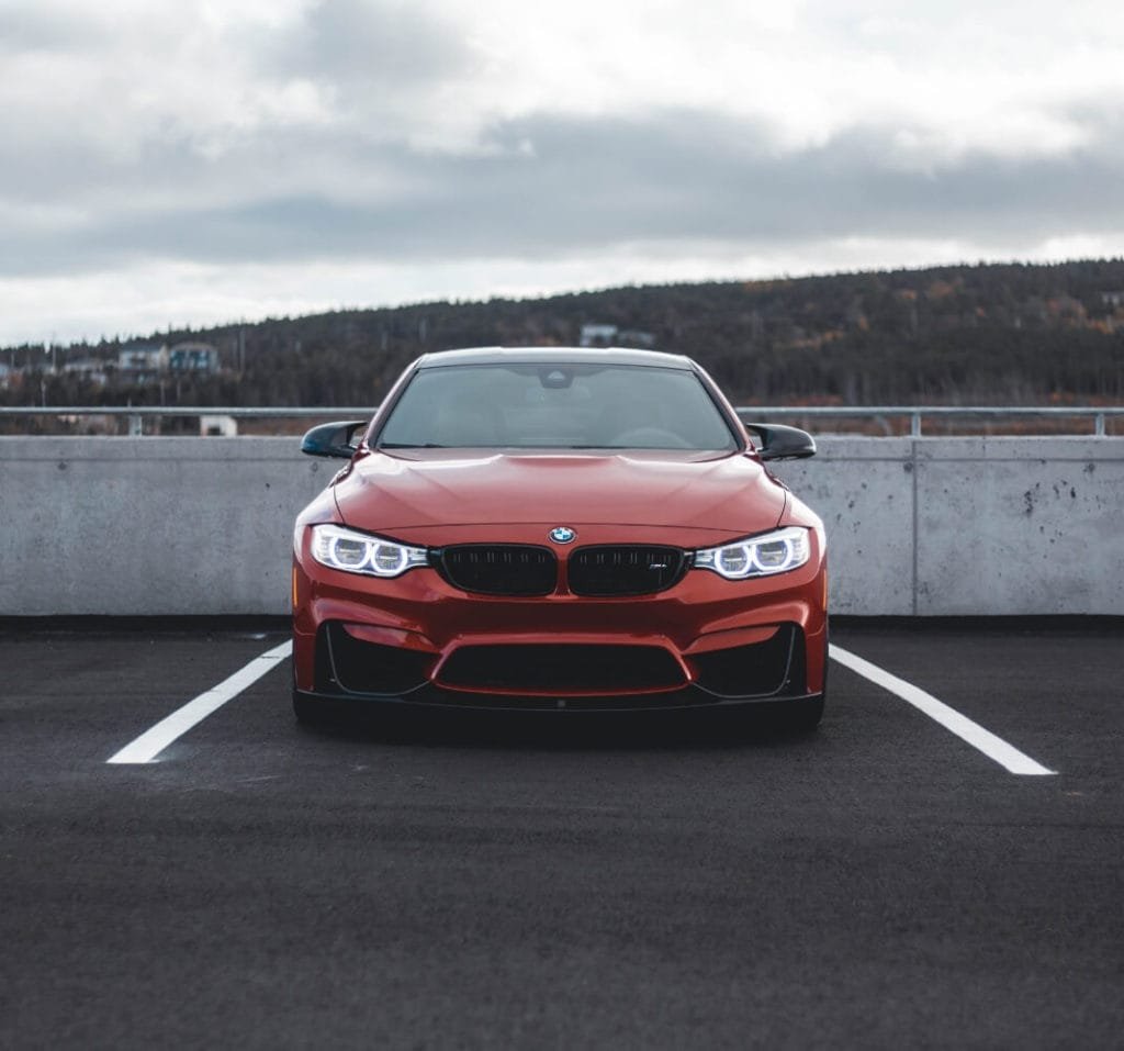 BMW red car