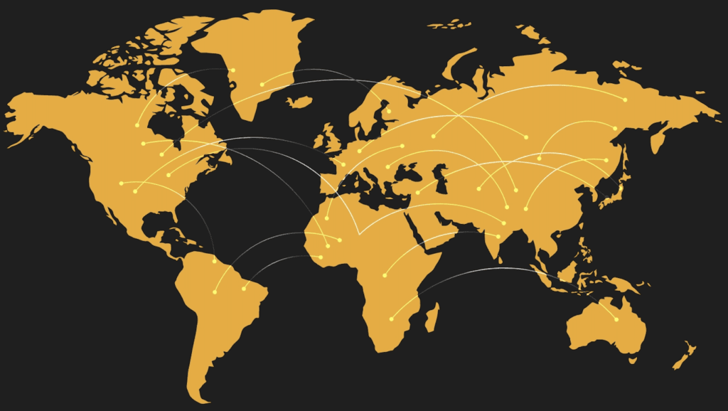 ONYX COATING car care Partners located on a world map