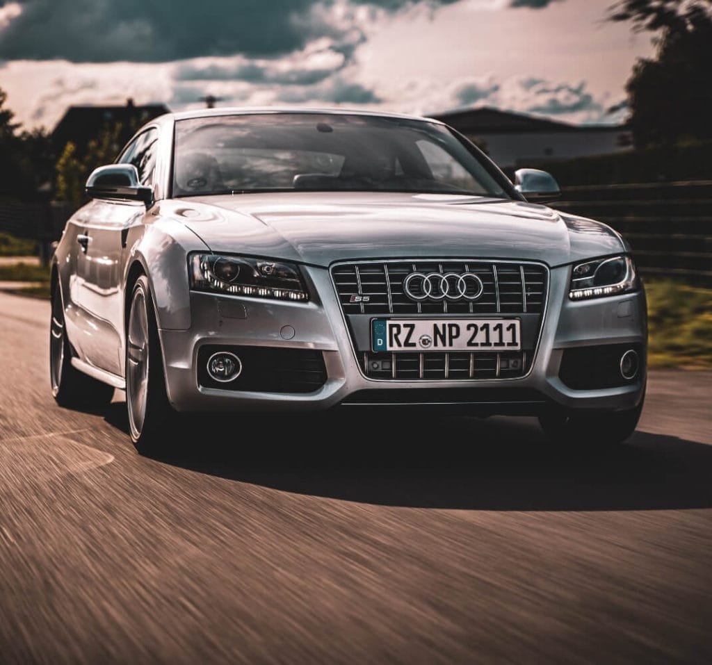 Mercedes bins on the road